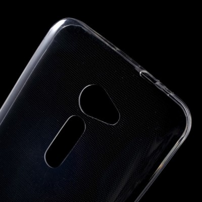 Asus Zenfone 2 5.0 (ZE500CL) skaidrus (permatomas) kieto silikono TPU ploniausias pasaulyje dėklas / Priedai.lt