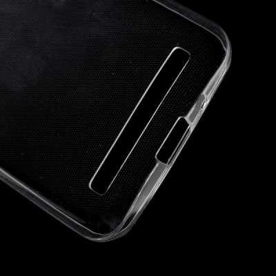 Asus Zenfone 2 5.0 (ZE500CL) skaidrus (permatomas) kieto silikono TPU ploniausias pasaulyje dėklas / Priedai.lt
