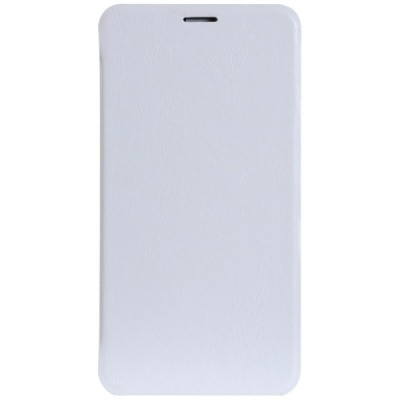 Asus Zenfone 2 5.5 (ZE550ML, ZE551ML) solidus atverčiamas baltas odinis dėklas - knygutė / Priedai.lt
