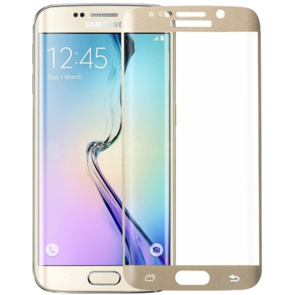 „Fema“ Tempered Glass apsauginis ekrano stiklas 0.33 mm - auksinis (Galaxy S6 Edge)