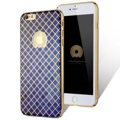 Apple iPhone 6s Plus „JLW“ Color Palette mėlynas su auksiniais apvadais elegantiškas plastikinis dėklas / Priedai.lt