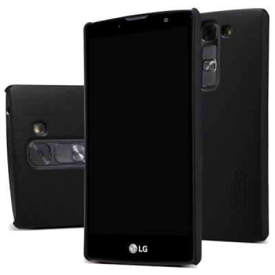 LG G4c (H525) Nillkin Frosted Shield juodas plastikinis dėklas + apsauginė ekrano plėvelė / Priedai.lt
