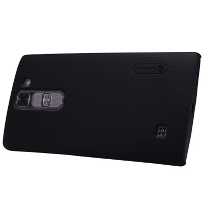 LG G4c (H525) Nillkin Frosted Shield juodas plastikinis dėklas + apsauginė ekrano plėvelė / Priedai.lt