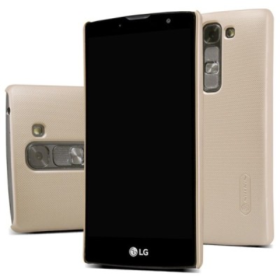 LG G4c (H525) Nillkin Frosted Shield auksinis plastikinis dėklas + apsauginė ekrano plėvelė / Priedai.lt