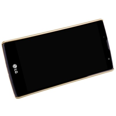 LG G4c (H525) Nillkin Frosted Shield auksinis plastikinis dėklas + apsauginė ekrano plėvelė / Priedai.lt