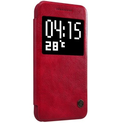 Prabangus „Nillkin“ Qin serijos raudonas odinis atverčiamas HTC One A9 dėklas / Priedai.lt
