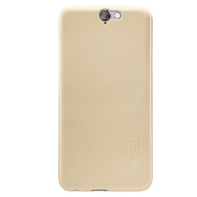HTC One A9 Nillkin Frosted Shield auksinis plastikinis dėklas + apsauginė ekrano plėvelė / Priedai.lt