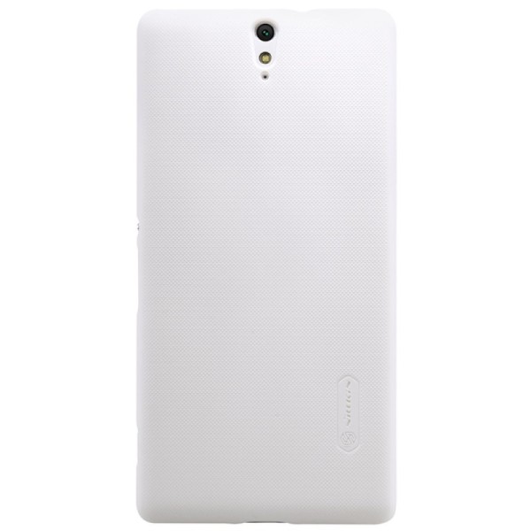 „Nillkin“ Frosted Shield dėklas - baltas + apsauginė ekrano plėvelė (Xperia C5 Ultra)