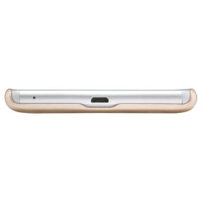 Sony Xperia C5 Ultra Nillkin Frosted Shield auksinis plastikinis dėklas + apsauginė ekrano plėvelė / Priedai.lt