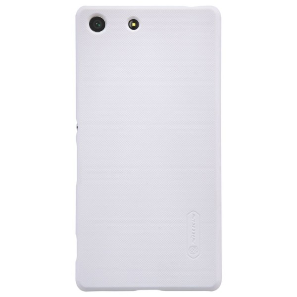 „Nillkin“ Frosted Shield dėklas - baltas + apsauginė ekrano plėvelė (Xperia M5)