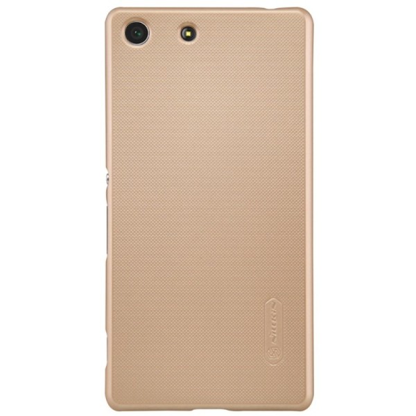 „Nillkin“ Frosted Shield dėklas - auksinis + apsauginė ekrano plėvelė (Xperia M5)
