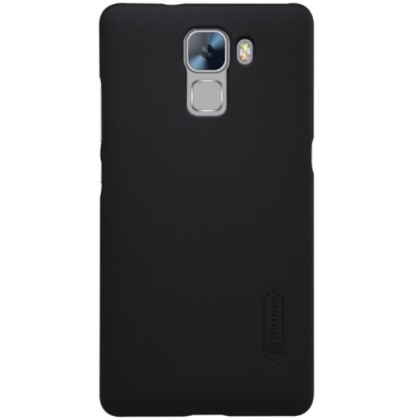„Nillkin“ Frosted Shield dėklas - juodas + apsauginė ekrano plėvelė (Honor 7)