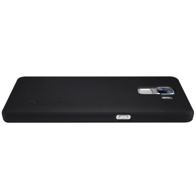 Huawei Honor 7 Nillkin Frosted Shield juodas plastikinis dėklas + apsauginė ekrano plėvelė / Priedai.lt
