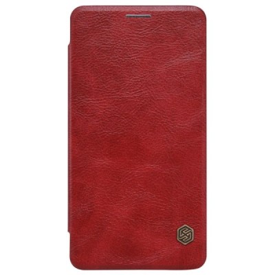 Prabangus „Nillkin“ Qin serijos raudonas odinis atverčiamas Microsoft Lumia 950 dėklas / Priedai.lt