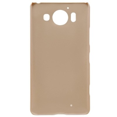 Microsoft Lumia 950 Nillkin Frosted Shield auksinis plastikinis dėklas + apsauginė ekrano plėvelė / Priedai.lt