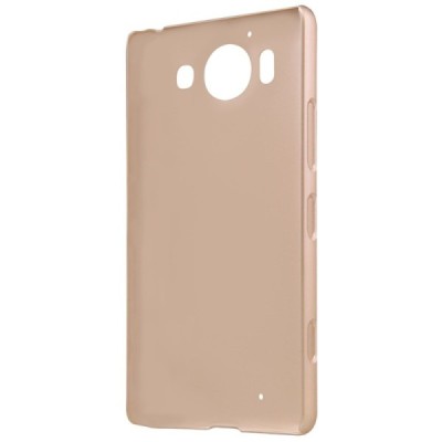 Microsoft Lumia 950 Nillkin Frosted Shield auksinis plastikinis dėklas + apsauginė ekrano plėvelė / Priedai.lt