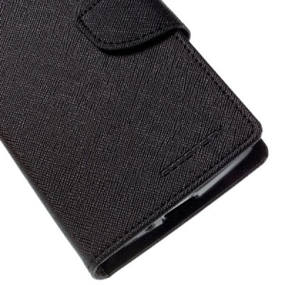 LG G4s Mercury juodas atverčiamas dėklas - piniginė / Priedai.lt