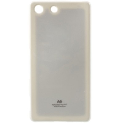 Sony Xperia M5 Mercury baltas kieto silikono tpu dėklas - nugarėlė / Priedai.lt