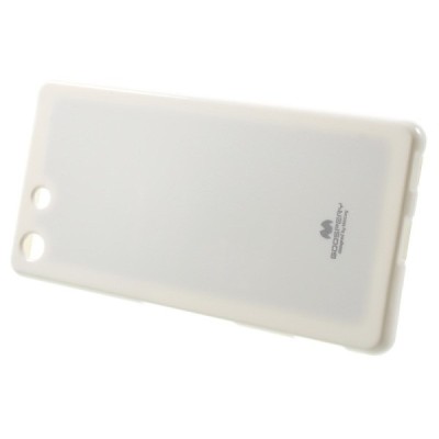 Sony Xperia M5 Mercury baltas kieto silikono tpu dėklas - nugarėlė / Priedai.lt