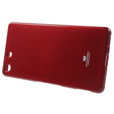 Sony Xperia M5 Mercury raudonas kieto silikono tpu dėklas - nugarėlė / Priedai.lt