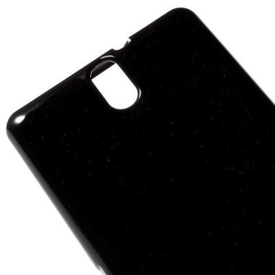 Sony Xperia C5 Ultra Mercury juodas kieto silikono tpu dėklas - nugarėlė / Priedai.lt
