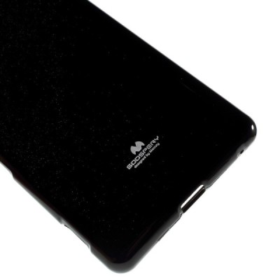 Sony Xperia C5 Ultra Mercury juodas kieto silikono tpu dėklas - nugarėlė / Priedai.lt