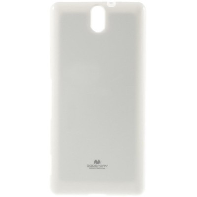 Sony Xperia C5 Ultra Mercury baltas kieto silikono TPU dėklas - nugarėlė / Priedai.lt