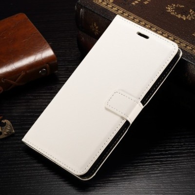 Microsoft Lumia 950 XL atverčiamas baltas odinis dėklas - piniginė / Priedai.lt