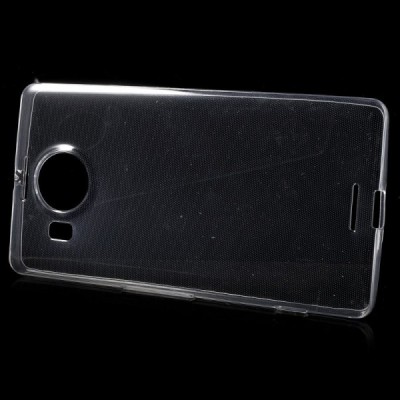 Microsoft Lumia 950 XL skaidrus (permatomas) silikoninis TPU ploniausias pasaulyje bespalvis dėklas / Priedai.lt