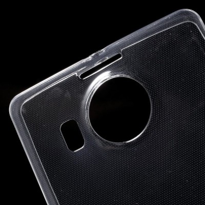 Microsoft Lumia 950 XL skaidrus (permatomas) silikoninis TPU ploniausias pasaulyje bespalvis dėklas / Priedai.lt