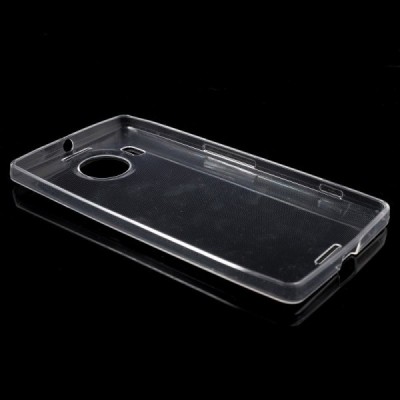 Microsoft Lumia 950 XL skaidrus (permatomas) silikoninis TPU ploniausias pasaulyje bespalvis dėklas / Priedai.lt