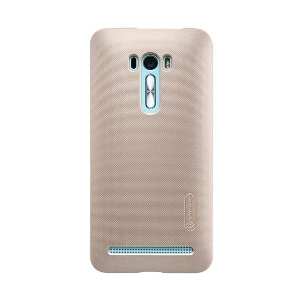 „Nillkin“ Frosted Shield dėklas - auksinis + apsauginė ekrano plėvelė (Zenfone Selfie)