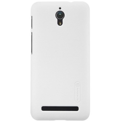 Asus Zenfone C 4.5 (ZC451CG) Nillkin Frosted Shield baltas plastikinis dėklas + apsauginė ekrano plėvelė / Priedai.lt