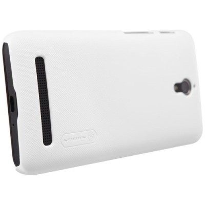 Asus Zenfone C 4.5 (ZC451CG) Nillkin Frosted Shield baltas plastikinis dėklas + apsauginė ekrano plėvelė / Priedai.lt