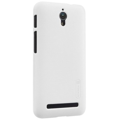 Asus Zenfone C 4.5 (ZC451CG) Nillkin Frosted Shield baltas plastikinis dėklas + apsauginė ekrano plėvelė / Priedai.lt