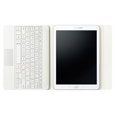 Originali Samsung Galaxy Tab S2 9.7 (T815, T810) Bluetooth Keyboard Cover belaidė balta klaviatūra - dėklas / Priedai.lt