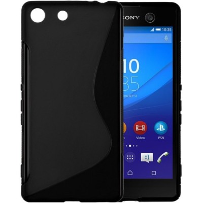 Sony Xperia M5 kieto silikono TPU juodas dėklas - nugarėlė / Priedai.lt