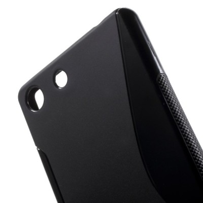Sony Xperia M5 kieto silikono TPU juodas dėklas - nugarėlė / Priedai.lt