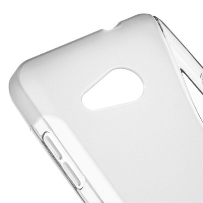 Microsoft Lumia 550 kieto silikono TPU skaidrus pilkas dėklas - nugarėlė / Priedai.lt