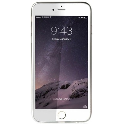 Apple iPhone 6 (6s) „Baseus“ Shining Case TPU silikoninis skaidrus permatomas itin plonas dėklas su sidabriniu rėmeliu / Priedai