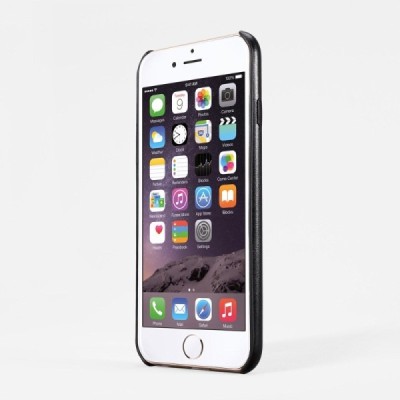 „Amorus“ Slim Leather Apple iPhone 6 (6s) juodas odinis dėklas - nugarėlė / Priedai.lt