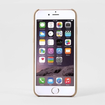 „Amorus“ Slim Leather Apple iPhone 6 (6s) auksinis odinis dėklas - nugarėlė / Priedai.lt