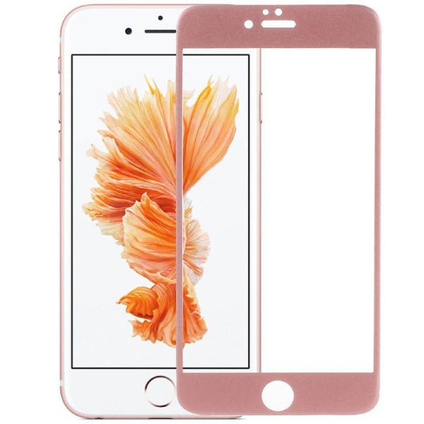 „Devia“ 9H Tempered Glass apsauginis ekrano stiklas 0.33 mm - rožinis + nugarėlės plėvelė (iPhone 6 / 6S)