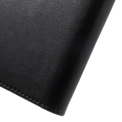 Huawei Nexus 6P klasikinis vertikaliai atverčiamas juodas odinis dėklas / Priedai.lt
