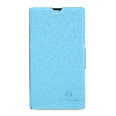 Atverčiamas odinis mėlynas „Nillkin“ Fresh Nokia Lumia 520 dėklas (dėkliukas) / Priedai.lt