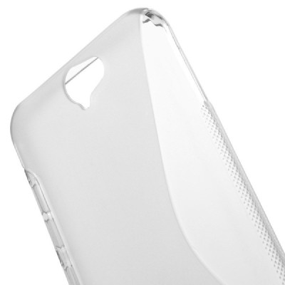 HTC One A9 kieto silikono TPU skaidrus pilkas dėklas - nugarėlė / Priedai.lt