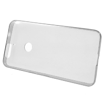 Huawei Nexus 6P skaidrus (permatomas) silikoninis TPU ploniausias pasaulyje pilkas dėklas / Priedai.lt