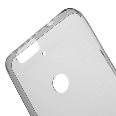 Huawei Nexus 6P skaidrus (permatomas) silikoninis TPU ploniausias pasaulyje pilkas dėklas / Priedai.lt