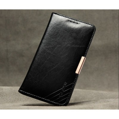 „Kalaideng“ Royale atverčiamas juodas odinis Samsung Galaxy S6 Edge (G925) dėklas / Priedai.lt