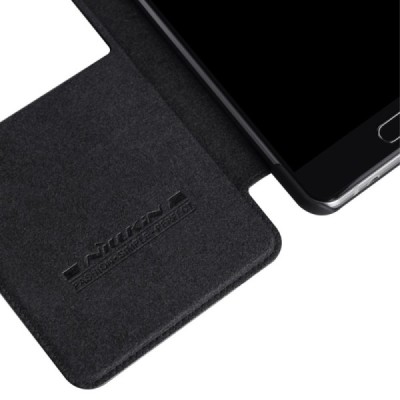 Prabangus „Nillkin“ Qin serijos juodas odinis atverčiamas Samsung Galaxy A5 (2016) A510 dėklas - knygutė / Priedai.lt